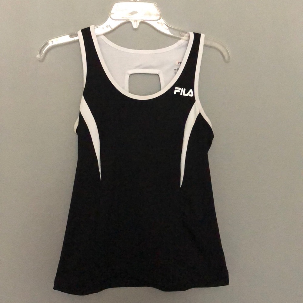 Fila Sport Top Workout Athletic Tank SZ S  Black